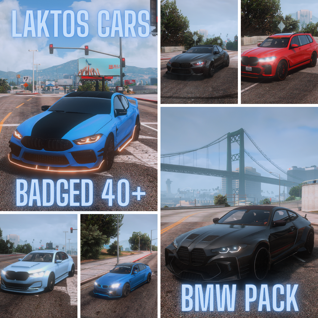 Fivem  BMW Pack 40+ : Debadged Cars, Custom Sounds
